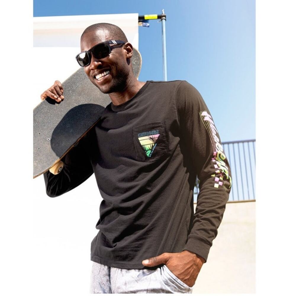 NWT Chubbies The Airbourne Graphic Print Long Sleeve T-Shirt Size‎ M